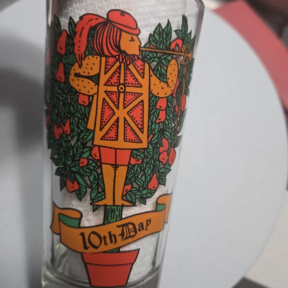12 days of christmas song & design glass, 10th Day replacement tumbler